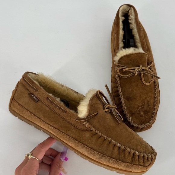 Men's Ll Bean Wicked Good Slipper Moccasin II - Picture 1 of 11